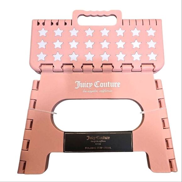 Juicy Couture Home JC Signature Logo Stars Step Stool - Picture 2 of 6